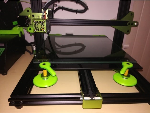 soluzione di stampa in vetro tevo tornado stampante 3d parti Stampante cuscinetto i cuscinetti angolo della staffa pinza planarità tenditore heatbed ikea specchio aggiornamento 3D print model - Mito3D