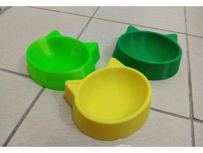 cat bowl pet pets feline neko 3d print model - Mito3D