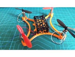 v4 de la cámara superior micro 105 fpv quadcopter - monturas nylon r c vehículos micr miniquad mini quad marco 3d print model - Mito3D