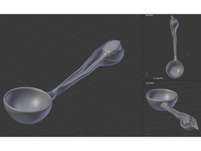 flor de la cuchara sopa La impresión en 3d Impresora cocina herramienta 3d print model - Mito3D