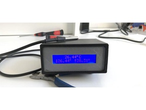sensor de temperatura da sonda temp rature as ferramentas attiny85 lcd caso montagem a 3d print model - Mito3D