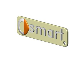 smart logo porte-clés les signes et logos 3d print model - Mito3D