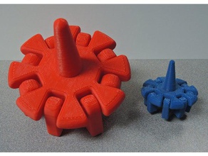 üst mafsallı kollar dönüyor mekanik oyuncaklar eklemli topaç 3d print model - Mito3D