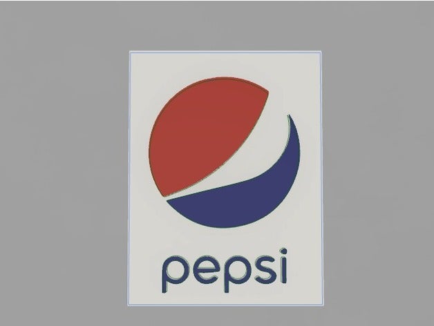 a pepsi sinal A impressão 3d 3D print model - Mito3D