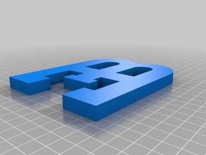 il logo eb & portachiavi versione 2d art 3d print model - Mito3D