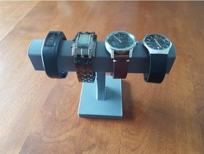 basic multi-watch stand organization clean simple smartwatch watch 3d print model - Mito3D