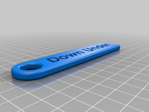 key chain down under accessories customized 3d print model - Mito3D