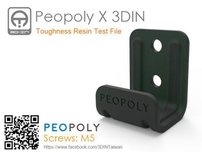 resiliente resina test gancio strumenti hook peopoly moai 3d print model - Mito3D
