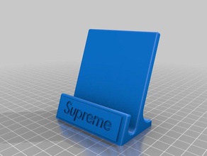 supreme phone stand mobile 3d print model - Mito3D