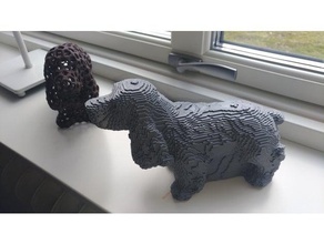 le cocker anglais sylvester animaux chien de voronoi voxel 3d print model - Mito3D
