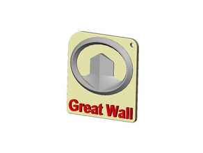 great wall-logo als Schlüsselanhänger Schilder & logos 3d print model - Mito3D