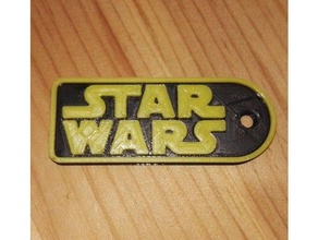 star wars logo keychain accessories badge starwars 3d print model - Mito3D