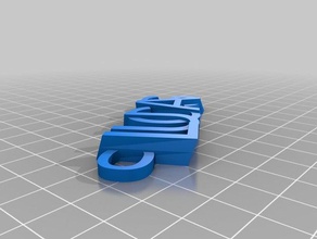 lucas Anahtarlık özelleştirilmiş iamburny benim v2 metin adı 3d print model - Mito3D