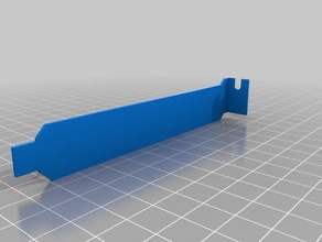 basic pci slot bracket standard computer back plate mounting 3d print model - Mito3D