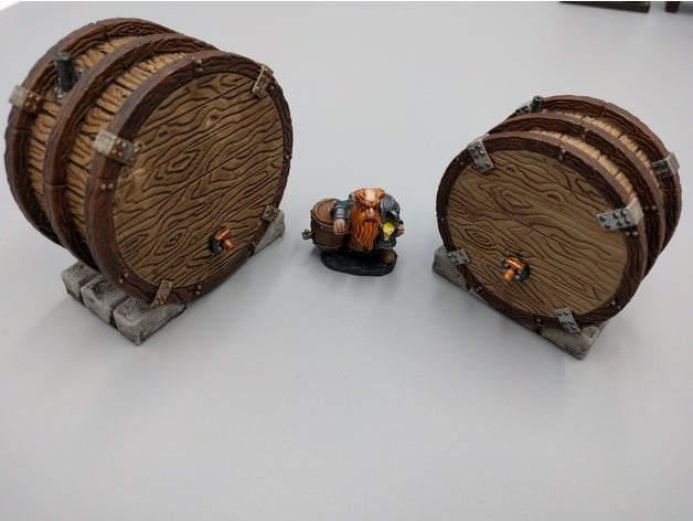 fermentation casks - dwarven aleworks 28mm games 3D print model - Mito3D