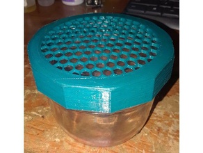 wide mouth mason jar lid grid remix containers lids 3d print model - Mito3D