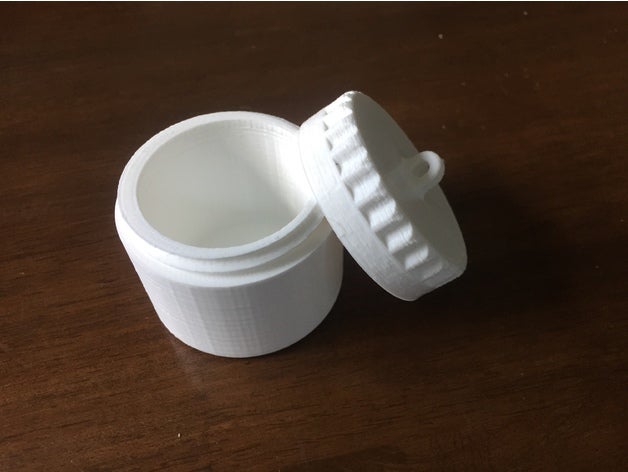 parafuso superior do recipiente recipientes 40mm garrafa a caixa jar chaveiro grande rosca exterior de parte spice topo 3D print model - Mito3D