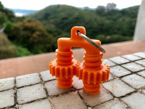 llavero orientado fidget perno juegos y juguetes juguete engranaje mecánica imprimir lugar el tornillo 3d print model - Mito3D