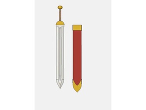 römisches Schwert Requisiten 3d print model - Mito3D