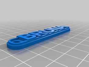 etiqueta de bruna llaveros personalizado 3d print model - Mito3D
