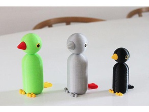 basit bir kuş hayvanlar 3dmodel 3d hayvan model modeller yazdırmak kuşlar blackbird jaco modelleri muhabbetkuşu papağan birlikte çekin bahar yaz oyuncak 3d print model - Mito3D