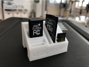staircase sd & usb holder mini organization marian sdcard stand trpkos 3d print model - Mito3D