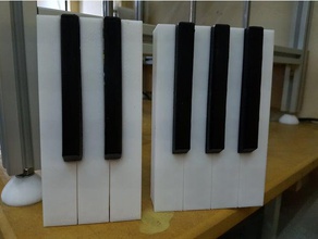 coat hanger piano full keys organization hook 3d print model - Mito3D