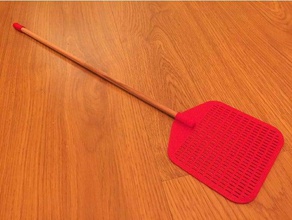 fly swatter household bois dagoma mosquito mouche moustique stick summer tapette tourillon wood 3d print model - Mito3D