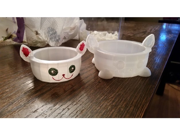 cat pot containers 3D print model - Mito3D