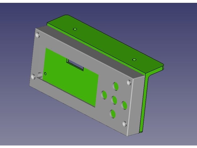 anet a8 lcd montagem embutida suporte da moldura parametrizada Impressora 3d de peças flush a falta monte 3D print model - Mito3D