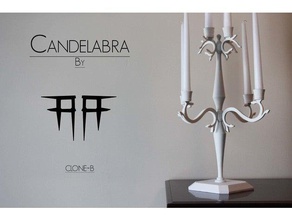 candelabra decor candle candleholder candles holder light 3d print model - Mito3D