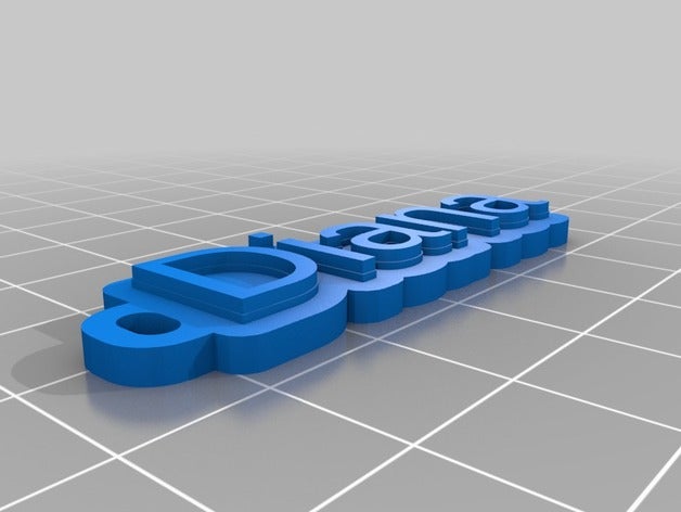 diana de porte-clés personnalisé 3D print model - Mito3D