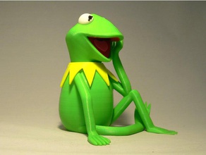 kermit frog animals cartoon comics mupperts 3d print model - Mito3D