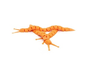articulated long slug construction toys animal flexible snail toy 3d print model - Mito3D