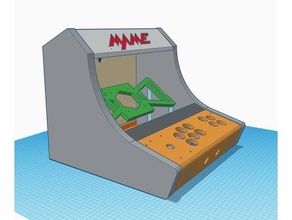 retropie bartop arcade cabinet video games customizable 3d print model - Mito3D
