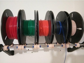 filament spool rack 3d printer accessories holder spoolholder mount roller stand 3d print model - Mito3D