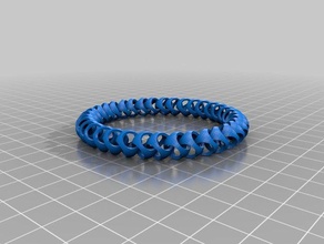 intrecciata bracciale gioielli braccialetto ad incastro 3d print model - Mito3D