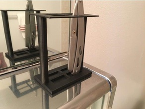 straight razor stand small 4 bathroom 3d print model - Mito3D