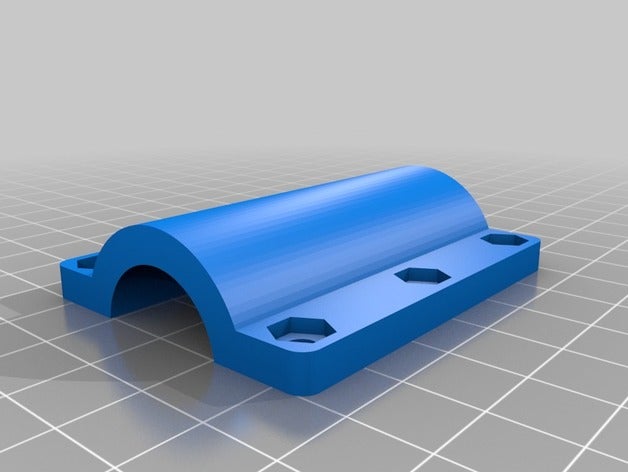 my customized parametric pipe clamp shell connector parts 3D print model - Mito3D