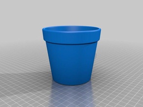 flower pot - 75d 95h 16rim exterior e jardim personalizado 3d print model - Mito3D