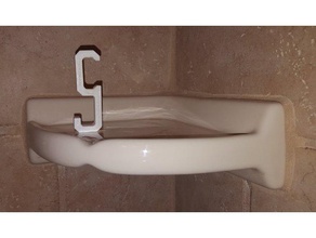 panno di lavaggio gancio bagno piastrelle ceramica hook mensola scaffale a doccia 3d print model - Mito3D