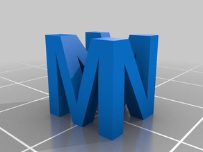 meu personalizados tof 3d letra bloco sinais e logotipos personalizado 3d print model - Mito3D