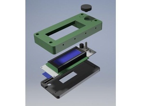 lcd case reprapdiscount 2004 ramps display 3d printing holder mount 3d print model - Mito3D