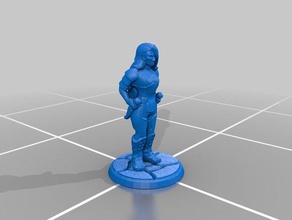 feminino malandro ladrão d&d dnd pathfinder bolso-dungeons bolso a tática do multiverso jogos dd 3d print model - Mito3D