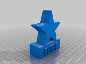 3d çizgi star ödülü-v2 3d print model - Mito3D
