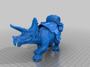 triceratops bête fardeau du mdn les créatures chult dinosaure donjons dragons le tombeau de l'anéantissement 3d print model - Mito3D