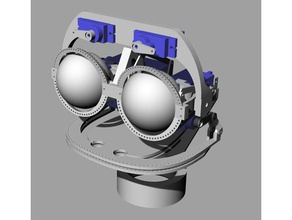 boca, olho, testa mecânica adaptável olho modelo de robôs animatronic a boca fantoche cabeça rasperry pi robótica servo 3d print model - Mito3D