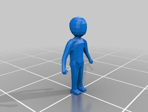 düşük poli kişi insanlar karakter poly 3d print model - Mito3D