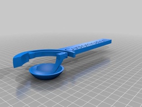 gyrospoon v061 kitchen & dining assistivetech assistive technology customizable gyroscope leveling openscad spoon 3d print model - Mito3D