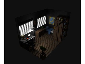 voxel Schlafzimmer Raum 3d print model - Mito3D
